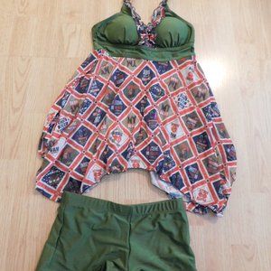 Green Tankini (0-2) Small -  - New No Tags